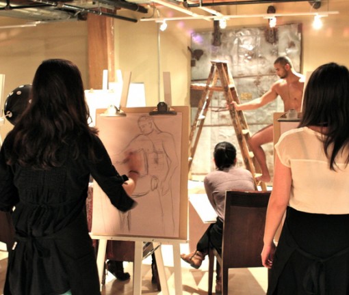 Champagne & Charcoal - Life Drawing Special Event Dec. 2016